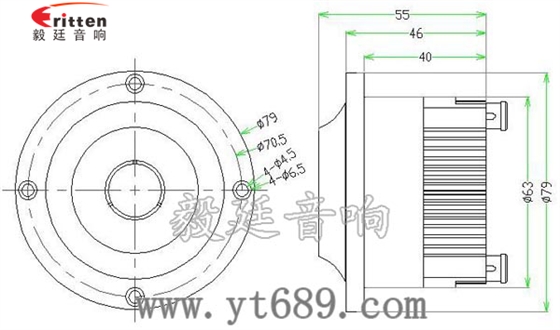 3寸30w高音汽車喇叭成品圖