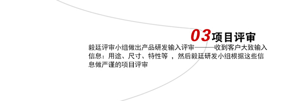 毅廷喇叭項(xiàng)目評(píng)審定制流程